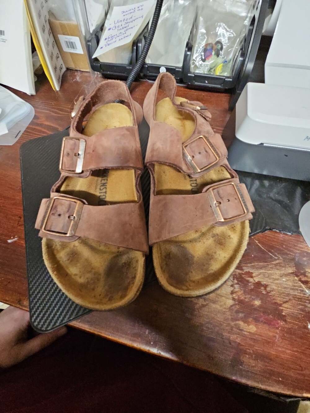 Birkenstock Milano Size 39 Brown Leather Sandals